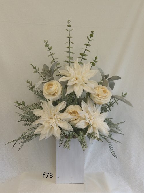 Farmhouse-Cream-Colored Silk Floral