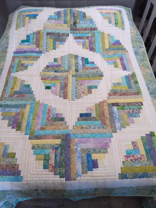 Curvey Log Cabin -throw- 222clct