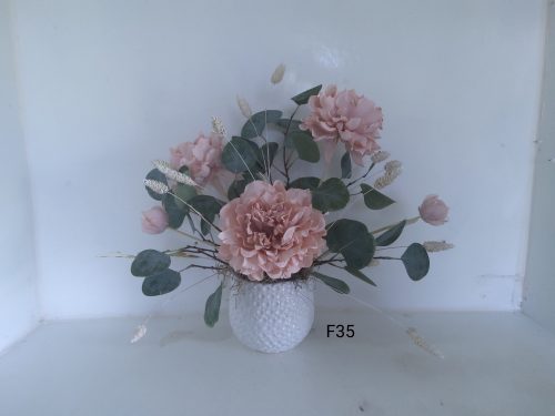 Three Pink Dahlias Floral f35