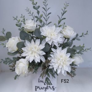 Dahlias and Roses Silk Floral f52