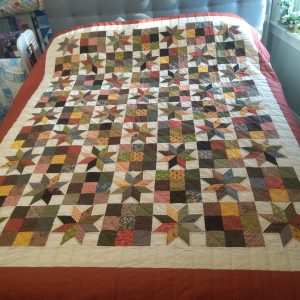 Alternative view of Star'n Nine Patch throw 119snp