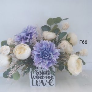 Dahlias and Cabbage Roses Floral f66